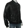Spenser Confidential Black Real Leather Jacket Right Side