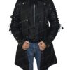 Steampunk Leather Shirt Style Collar Jacket Coat