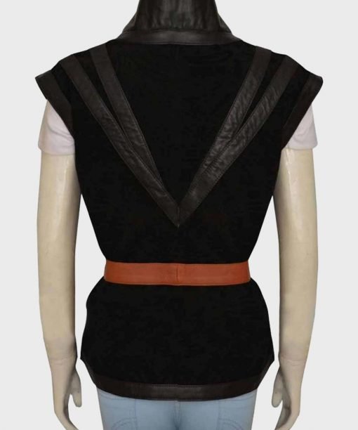 The Witcher 3 Yennefer Black Leather Vest Back
