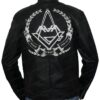Tom Delonge Angle And Airwaves Leather Jacket Back Logo