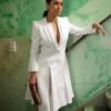 Queen of The South Alice Braga Wool White Coat