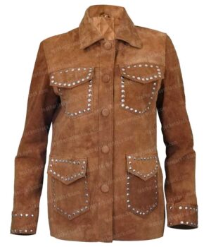 Killing Eve Camille Cottin Brown Suede Leather Jacket