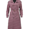 Killing Eve Villanelle Pink Cotton Trench Coat Front