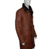 Mens RAF B3 Bomber Warm Duffle Brown Real Leather Coat Right View