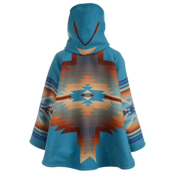 Yellowstone Beth Dutton Blue Blanket Hoodie Coat Back
