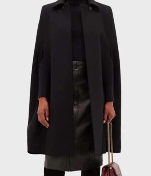 Younger Kelsey Peters Black Cape Coat