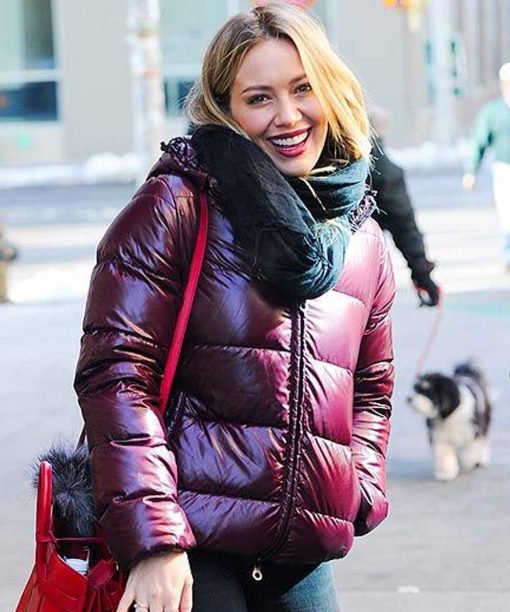 Younger Kelsey Peters Maroon Puffer Hooded Jacket