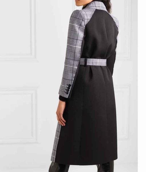 Younger S07 Liza Miller Checked Wool Coat