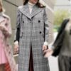 Younger S07 Liza Miller Checked Wool Coat Front