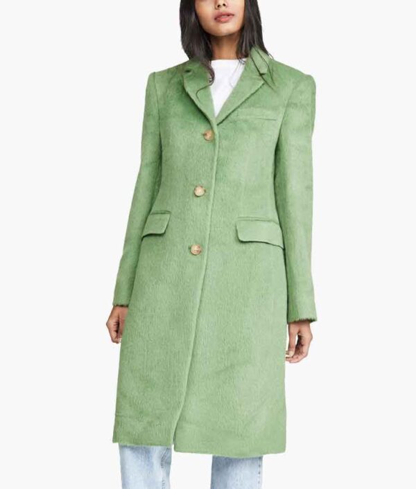 Younger S07 Liza Miller Wool Blend Green Coat