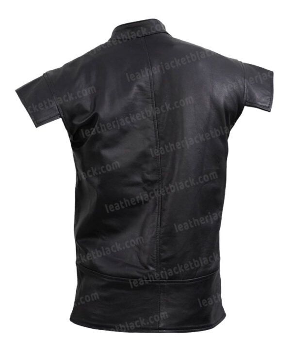 Isaac Hempstead Game of Thrones Leather Vest Back