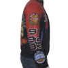 Jeff Three Peat Chicago Bulls Red Leather Jacket Righ
