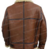 Power Book III Lou-Lou Brown Shearling Leather Jacket Back