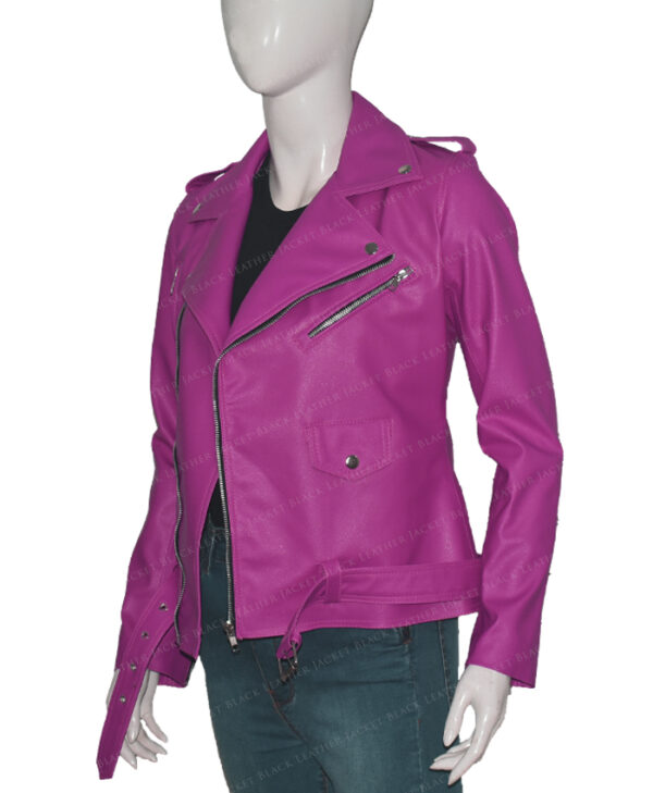 Womens-Slim-Fit-Pink-Stylish-Biker-Jacket-Front-Right