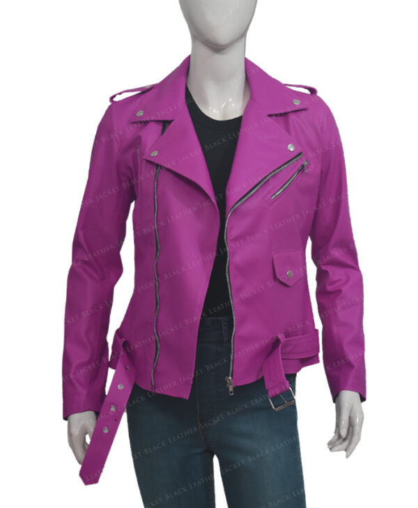 Womens-Slim-Fit-Pink-Stylish-Biker-Jacket-Unzipped