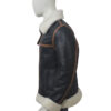 B3 Bomber Shearling Leather Jacket Left