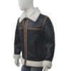 B3 Bomber Shearling Leather Jacket Left Side
