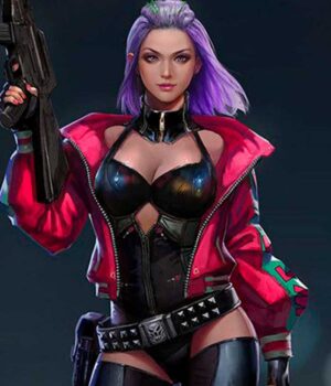 Cyberpunk 2077 Kira Madroxx Red Cotton Jacket Front