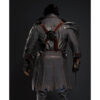 Cyberpunk 2077 Placide Belted Brown Leather Coat Back