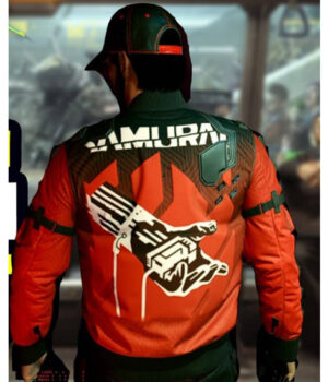 Cyberpunk 2077 Samurai Red and Black Jacket Back