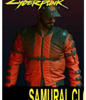 Cyberpunk 2077 Samurai Red and Black Jacket Front