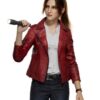 Resident-Evil-Infinite-Darkness-Claire-Redfield-Red-Leather-Jacket-Front