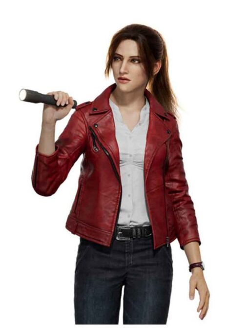 Resident-Evil-Infinite-Darkness-Claire-Redfield-Red-Leather-Jacket-Front