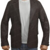 Sheepskin Leather Brown Blazer Coat Image