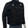 Smallville Cosmic Boy Black Quilted Jacket Right