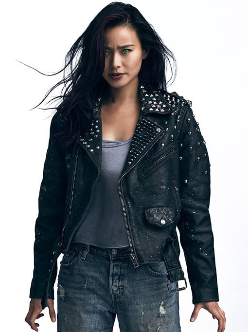 The Gifted Blink Clarice Fong Studded Biker Black Jacket