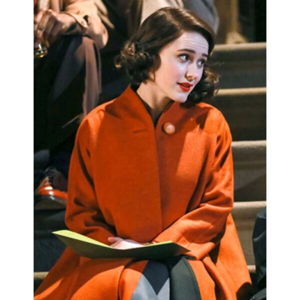 The Marvelous Mrs. Maisel Miriam Orange Wool Long Coat 2