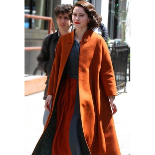 The Marvelous Mrs. Maisel Miriam Orange Wool Long Coat