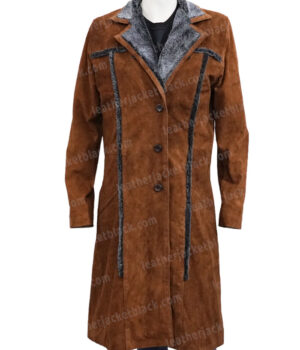 Yellowstone S02 Beth Dutton Leather Trench Coat Front
