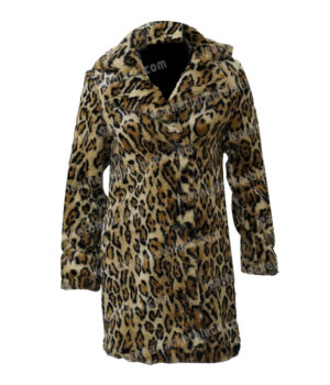 Yellowstone Season 2 Beth Dutton Leopard Print Fur Coat Front