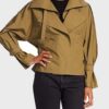 9-1-1 S04 Athena Grant Olive Green Cotton Jacket Front