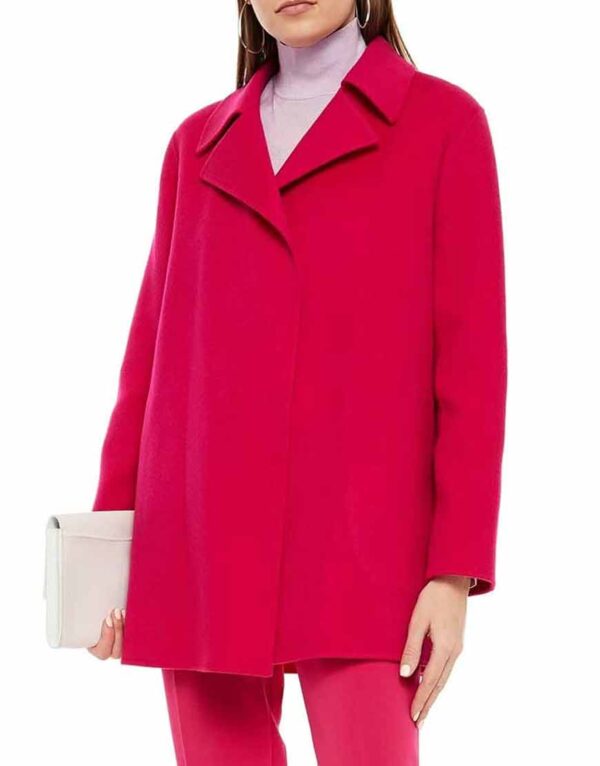 9-1-1 S04 Maddie Kendall Wool-Blend Pink Coat Front