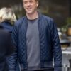 Billions Bobby Axelrod Blue Quilted Bomber Jacket