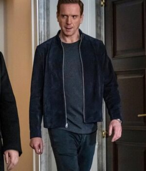 Billions S05 Bobby Axelrod Blue Suede Leather Jacket