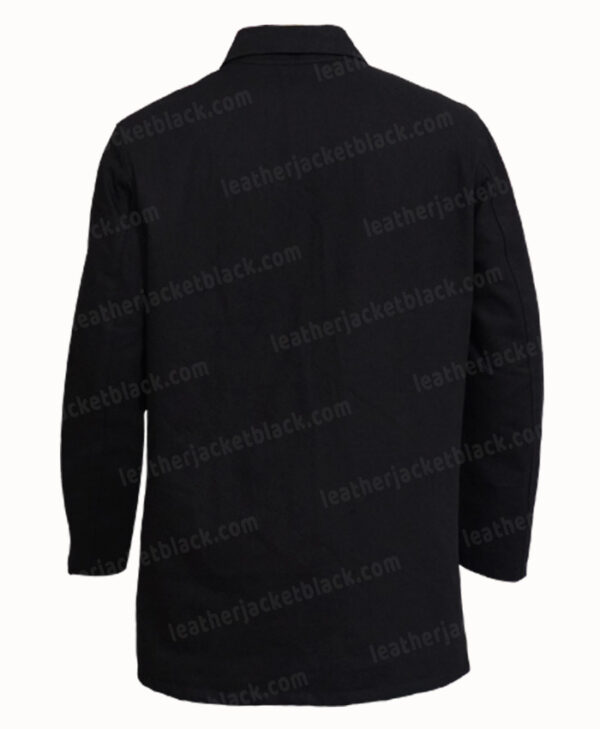 Counterpart Howard Silk Black Cotton Jacket Back