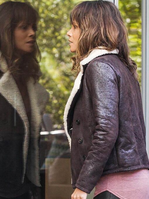 Extant Molly Woods Shearling Brown Leather Jacket 3