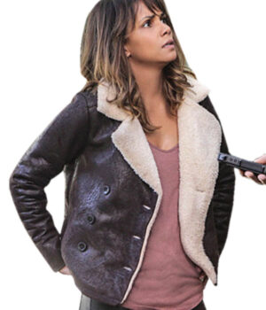 Extant Molly Woods Shearling Brown Leather Jacket