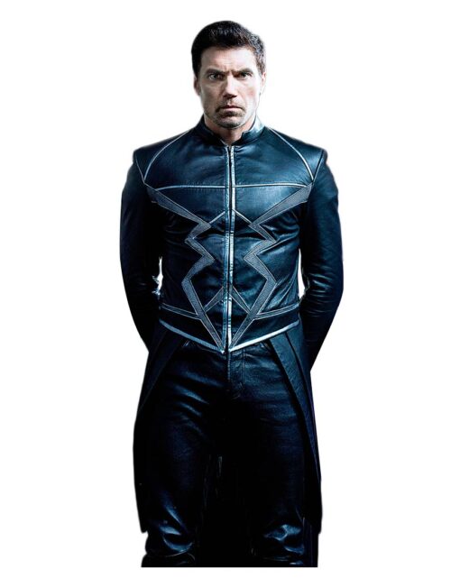 Inhumans Black Bolt Black Genuine Leather Coat