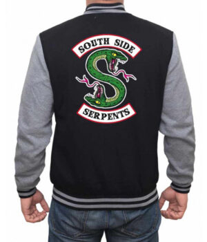 Men's Riverdale Southside Serpents Varsity Bomber Jacket Back