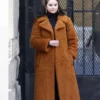Only Murders In The Building Mabel Mora Brown Fur Long Coat