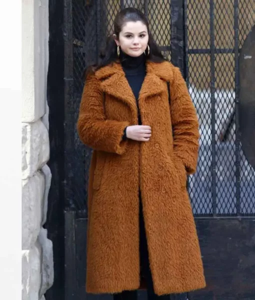 Only Murders In The Building Mabel Mora Brown Fur Long Coat