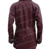 Only Murders in the Building Mabel Mora Maroon Leather Coat Back