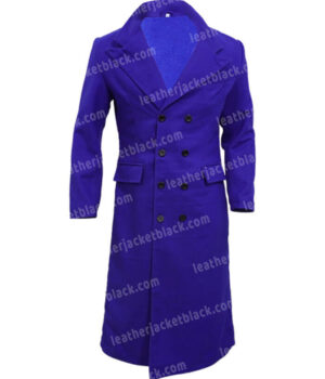 Only Murders in the Building Martin Short Purple Wool Trench Coat Front