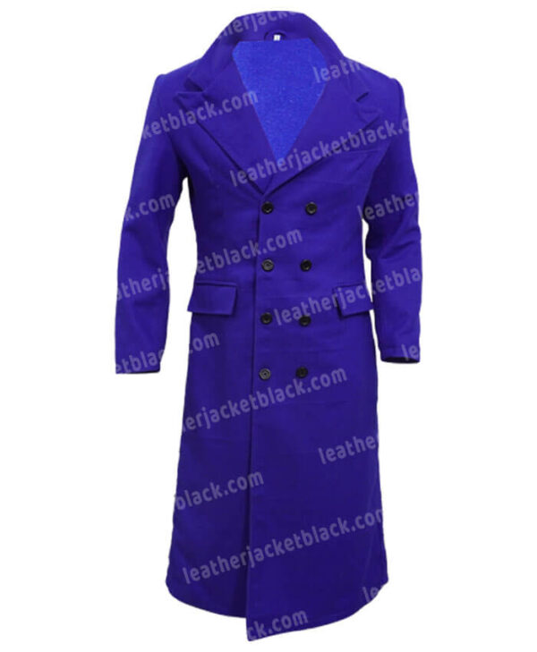 Only Murders in the Building Martin Short Purple Wool Trench Coat Front