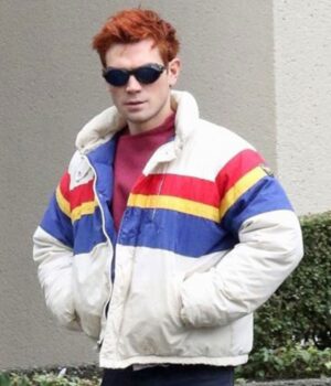 Riverdale Archie Andrews Puffer White Colorful Jacket