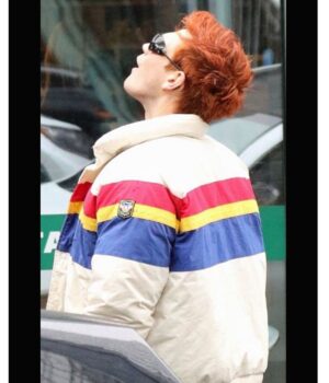 Riverdale Archie Andrews Puffer White Colorful Jacket Side